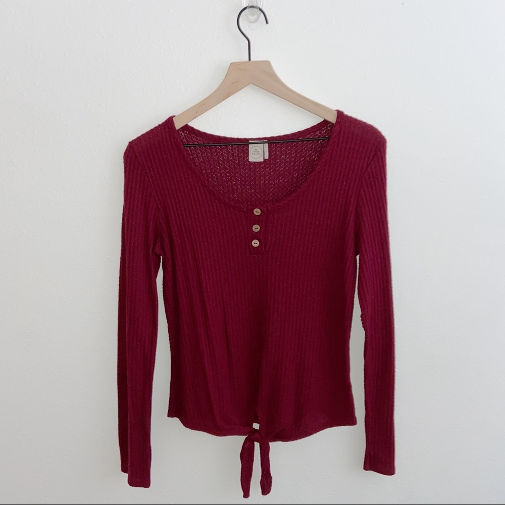 maroon long sleeve
